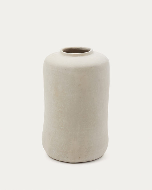 Vaso Serina in cartapesta bianca 34 cm, altezza 55 cm
