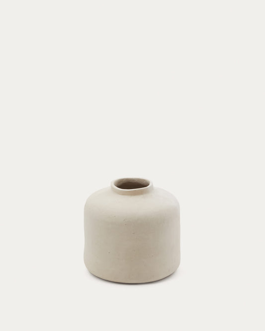 Vaso Serina in cartapesta bianca 27 cm