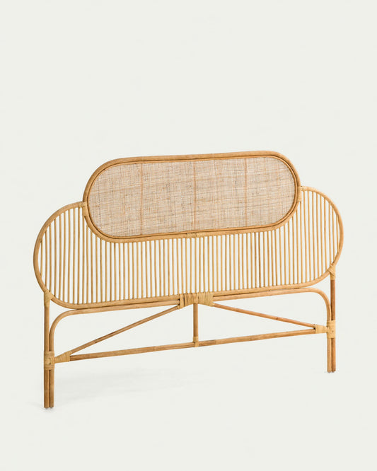 Testiera Lalita in rattan finitura naturale per letto da 160 cm