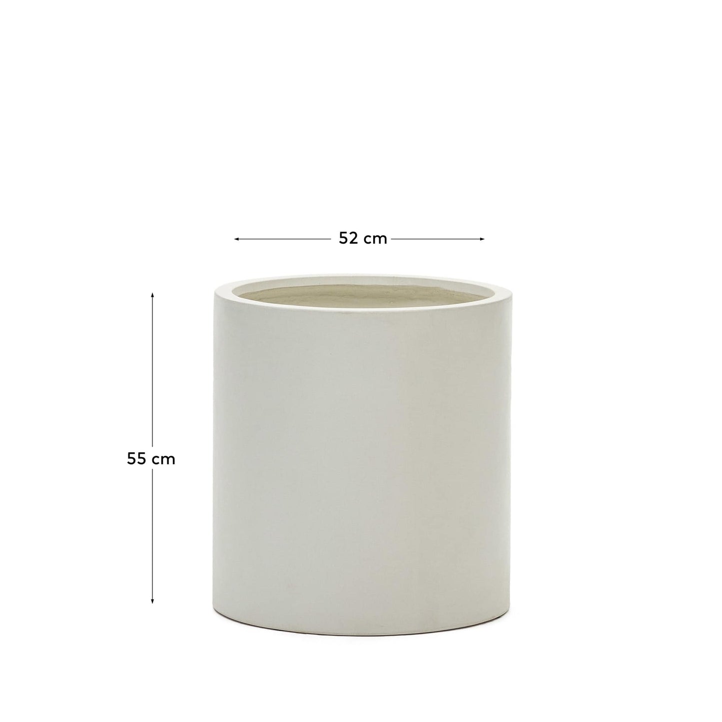 Vaso Aiguablava in cemento bianco Ø 52 cm