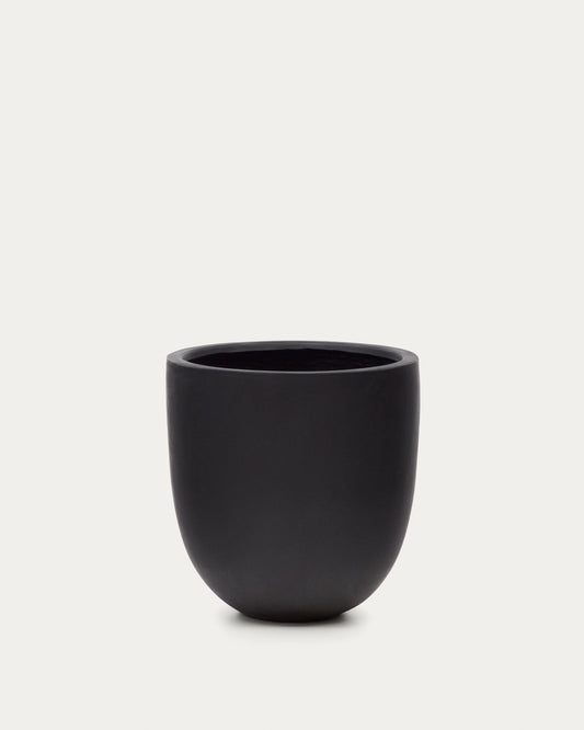Vaso Aiguablava in cemento nero Ø 56 cm