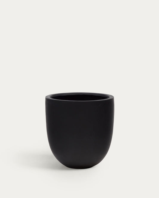 Vaso Aiguablava in cemento nero Ø 56 cm