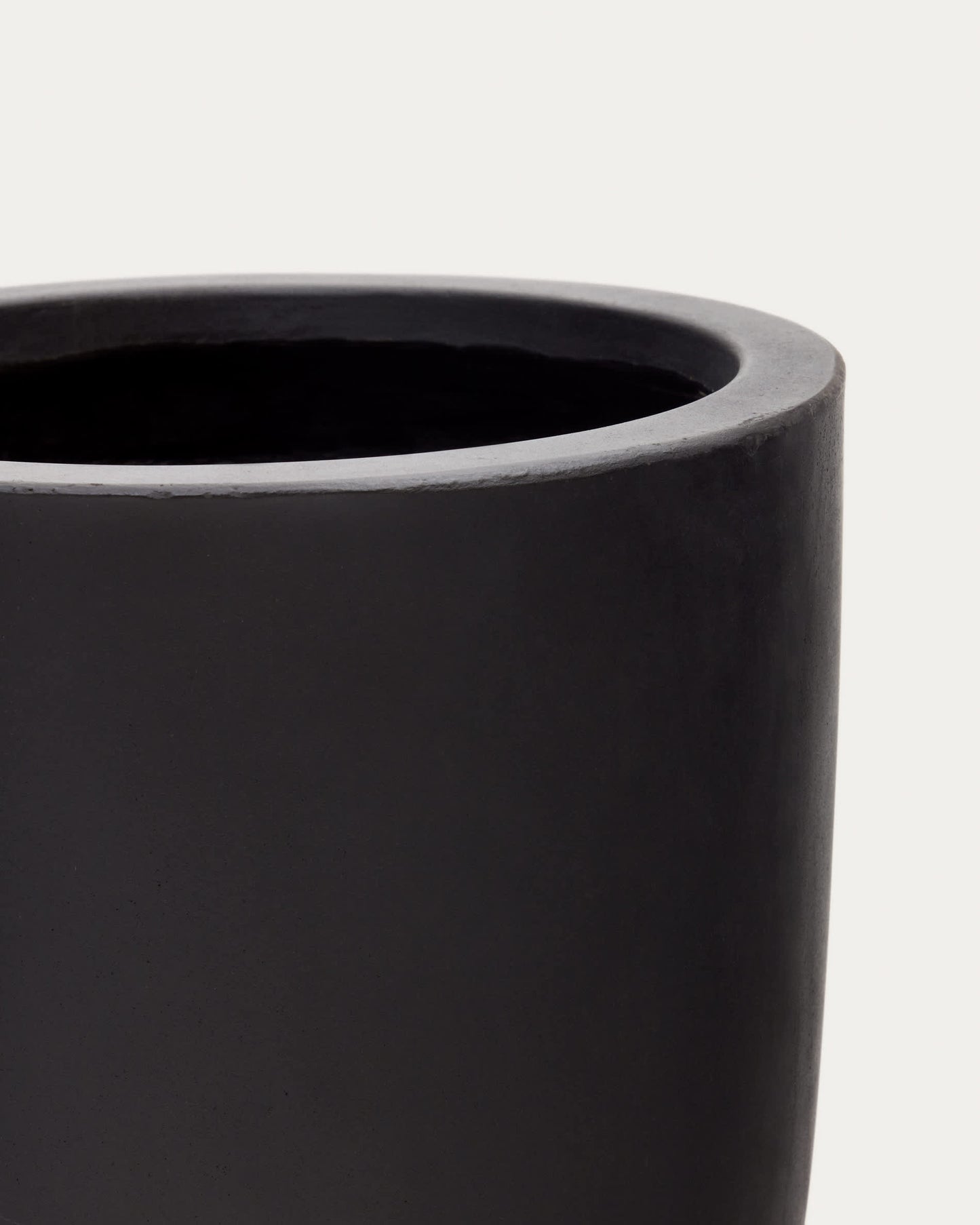 Vaso Aiguablava in cemento nero Ø 39 cm