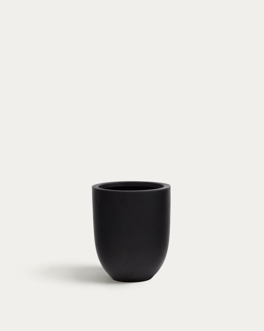 Vaso Aiguablava in cemento nero Ø 39 cm