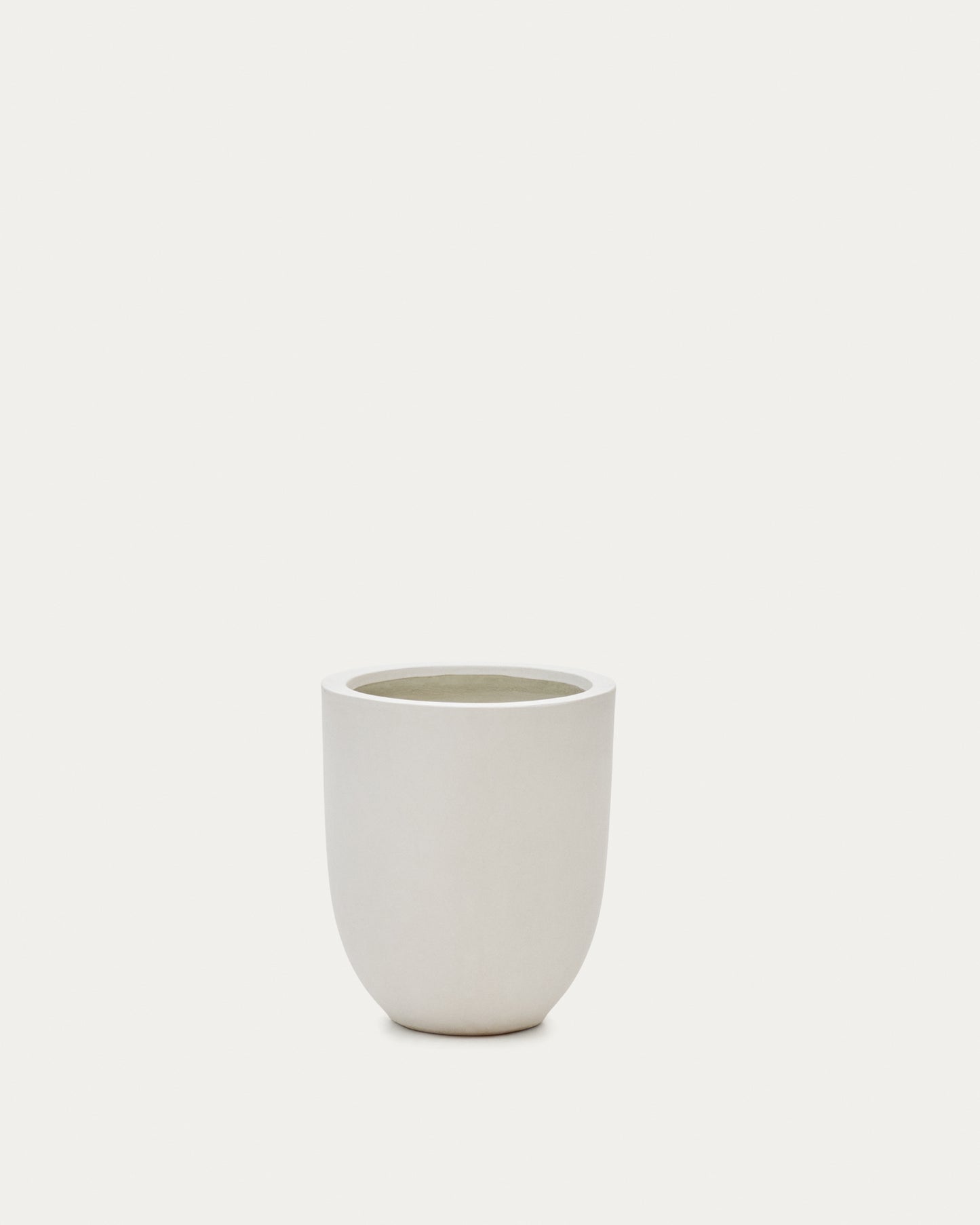 Vaso Aiguablava in cemento bianco Ø 39 cm