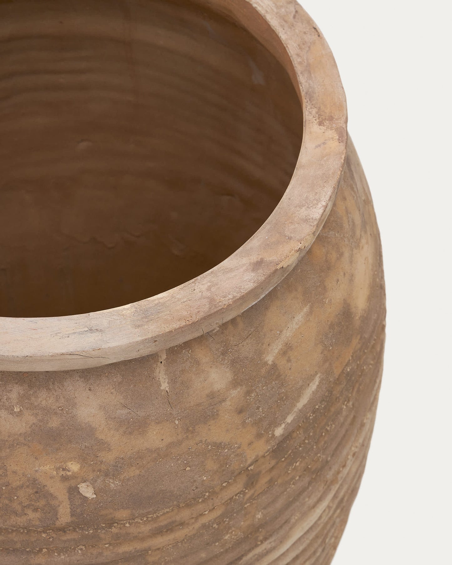 Set Llonga di 2 vasi in terracotta con finitura naturale Ø 54 / 32 cm