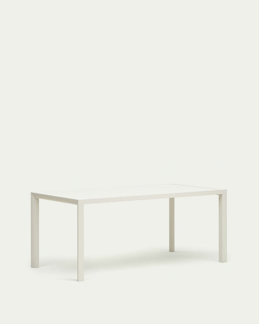 Tavolo da esterno Culip in alluminio finitura bianca 180 x 90 cm