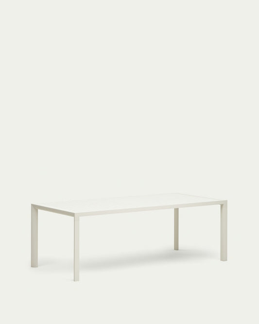Tavolo da esterno Culip in alluminio finitura bianca 220 x 100 cm