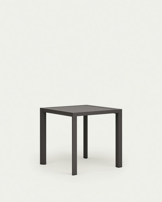 Tavolo da esterno Culip in alluminio finitura grigia 77 x 77 cm