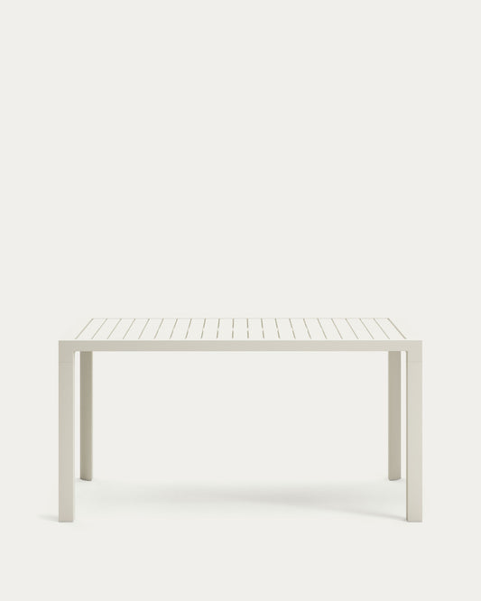 Tavolo da esterno Culip in alluminio finitura bianca 150 x 77 cm