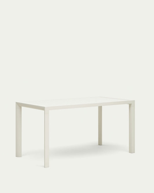 Tavolo da esterno Culip in alluminio finitura bianca 150 x 77 cm