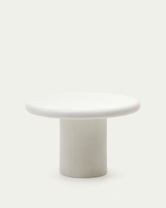 Tavolo rotondo Addaia in cemento bianco Ø 120 cm
