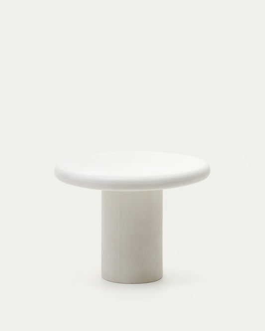 Tavolo rotondo Addaia in cemento bianco Ø 90 cm