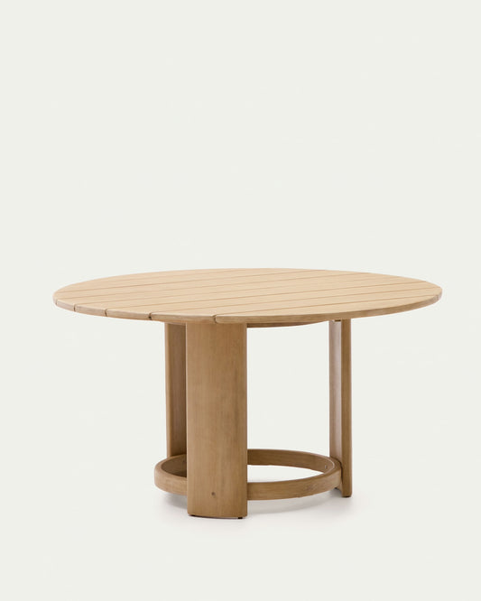 Tavolo rotondo Xoriguer in legno massiccio di eucalipto Ø140 cm