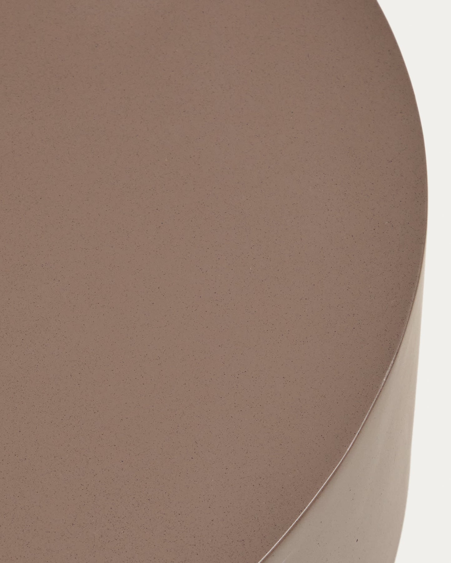 Tavolino Garbet in cemento marrone Ø 80 cm