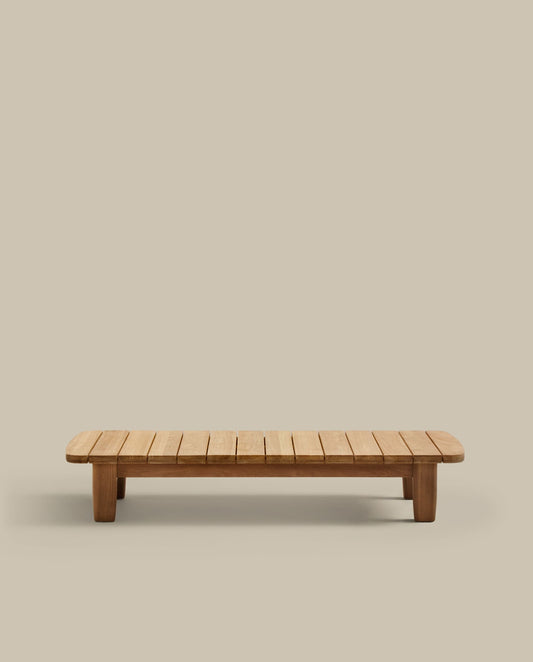 Tavolino da salotto Tirant in legno massiccio di teak FSC 100% 140 x 70 cm
