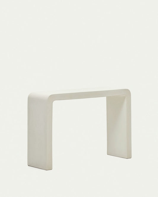 Consolle Aiguablava in cemento bianco 120 x 80 cm