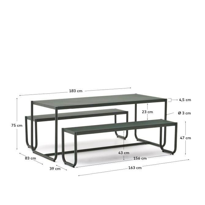 Set Sotil panche e tavolo