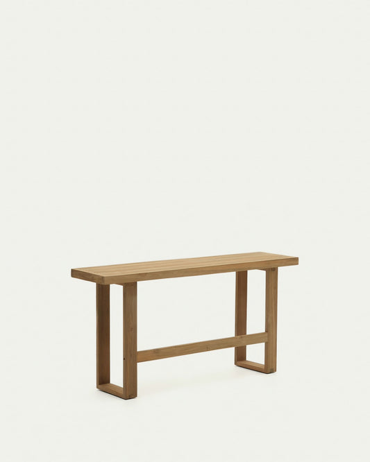 Panca alta Canadell outdoor in legno massiccio di teak riciclato 130 cm
