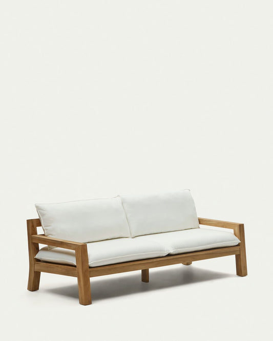 Divano Forcanera a 3 posti in legno massiccio di teak 211 cm