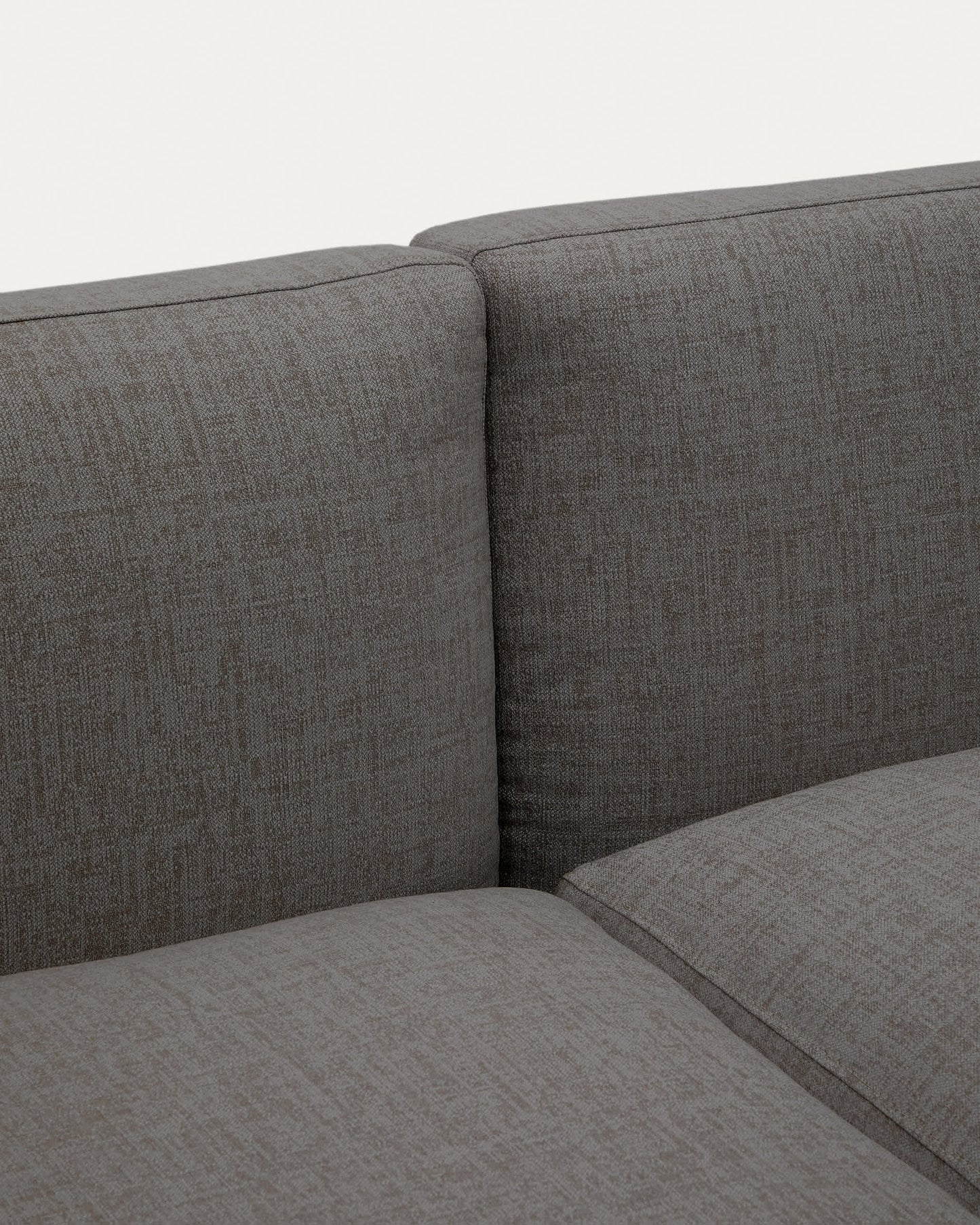 Divano modulare a 2 posti da esterni Sorells con tappezzeria grigia e alluminio grigio 171 cm
