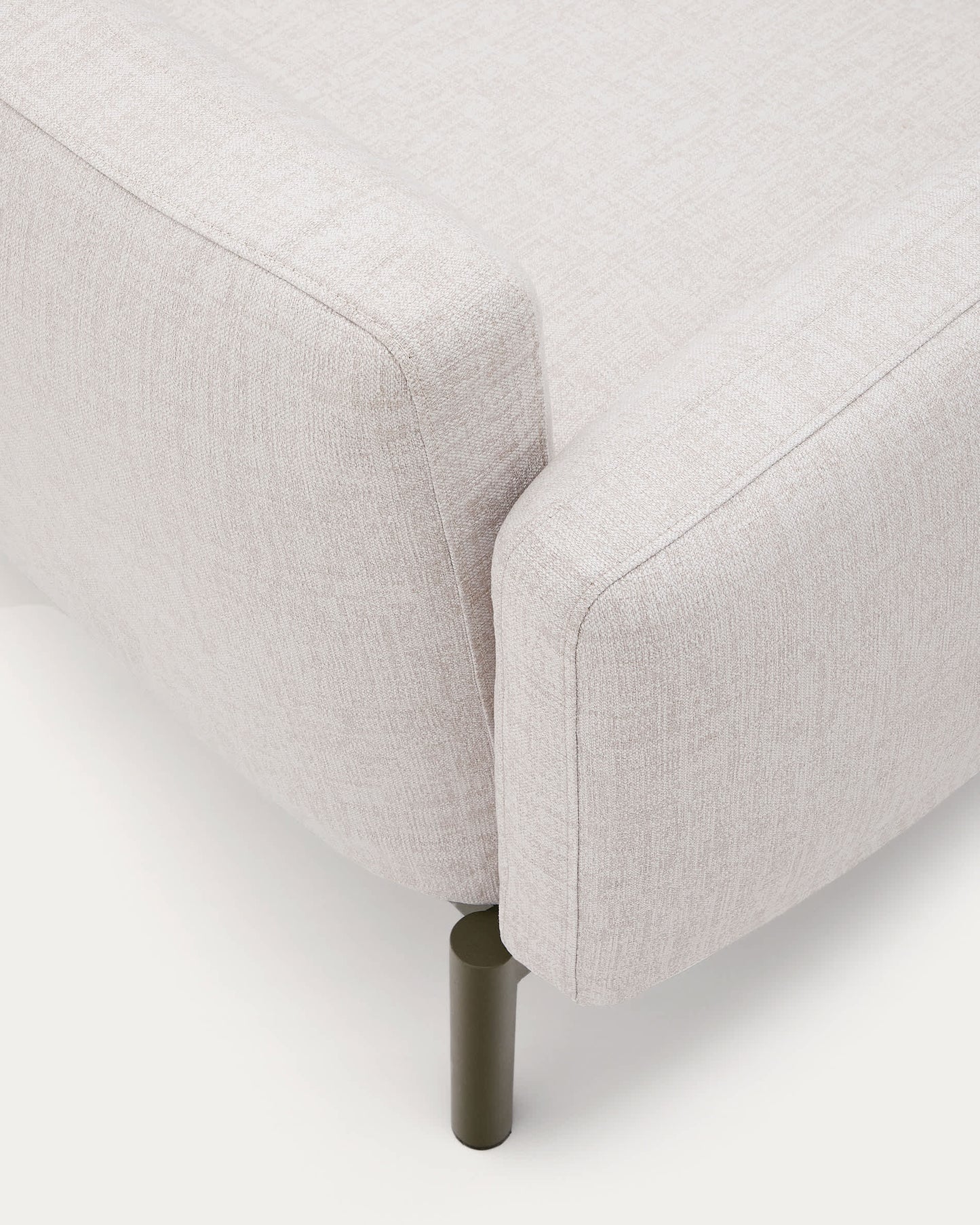 Divano modulare angolare 5 posti da esterni Sorells beige e alluminio verde 276 x 191,5 cm
