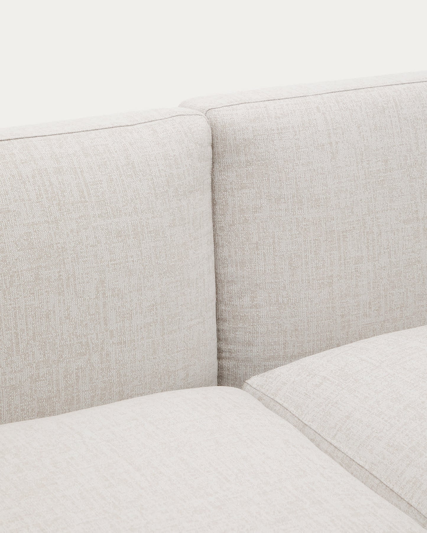 Divano modulare a 4 posti da esterni Sorells con tappezzeria beige e alluminio verde 314 cm