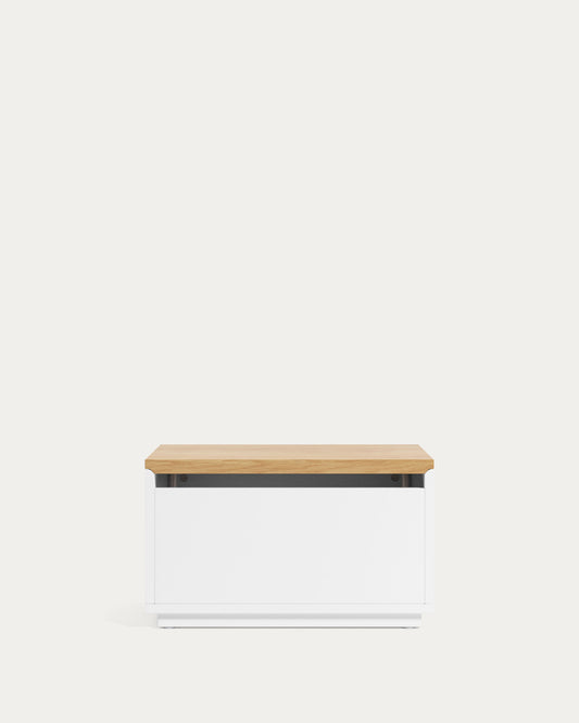 Tavolino-Baule Abilen impiallacciata rovere 60 x 40 cm