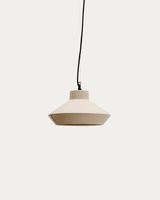 Lampada da soffitto Portol in ceramica beige
