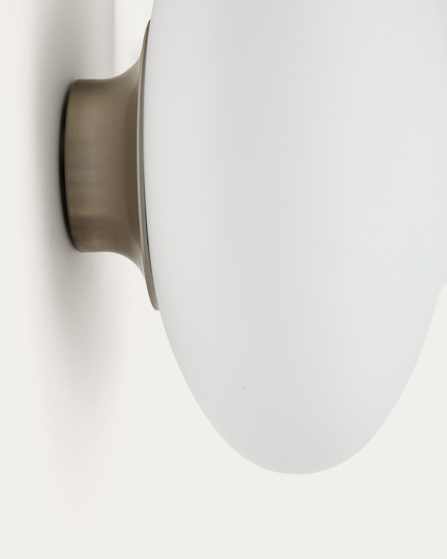 Lampada da parete Bamila in vetro fumé e nichel Ø 25 cm