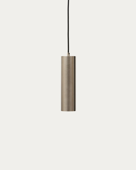 Lampada da soffitto Andia in alluminio con finitura verniciata argento spazzolato
