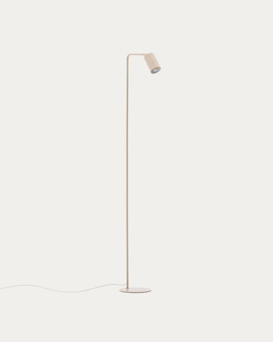 Lampada da terra Manie in metallo con finitura testurizzata beige