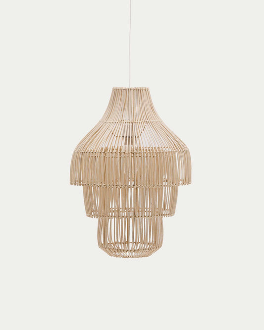 Paralume per lampada da soffitto Janoa in rattan con finitura chiara Ø38 cm
