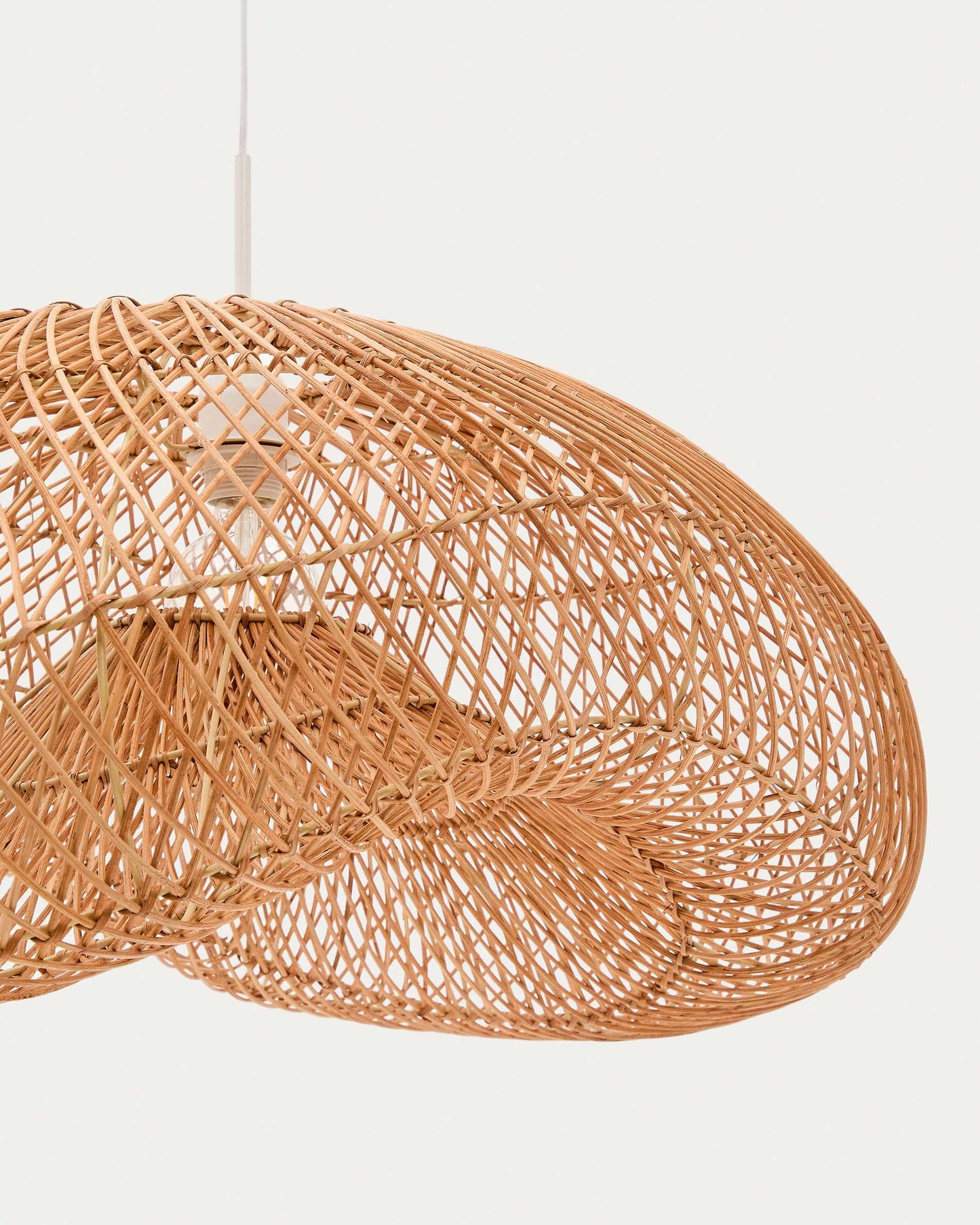 Paralume per la lampada da soffitto Isora in rattan con finitura in tonalità naturale 80 x 35 cm