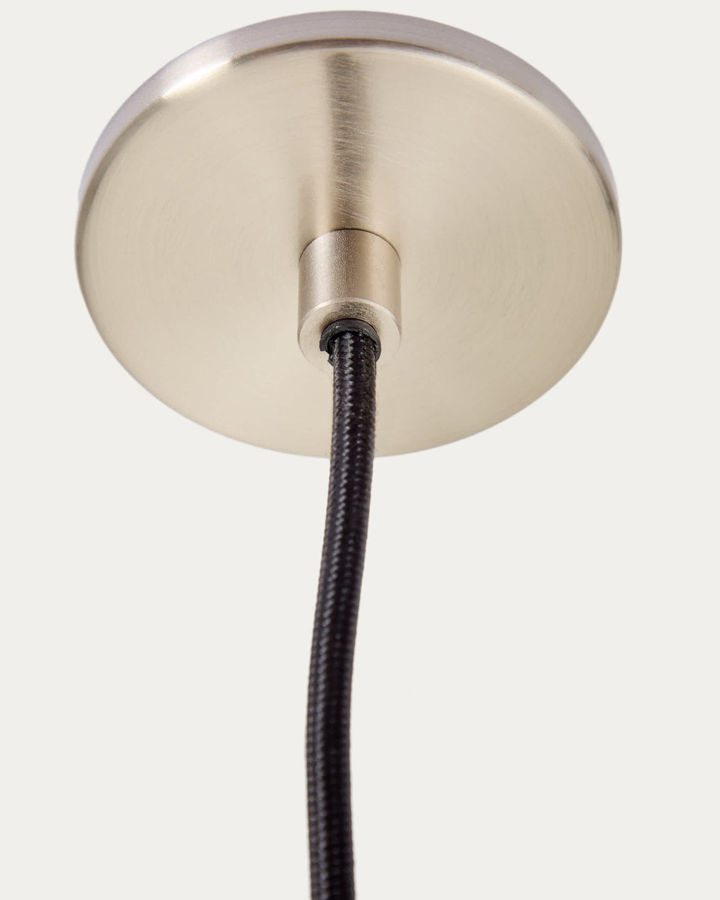Lampada da soffitto Nuvira in metallo spazzolato grigio chiaro