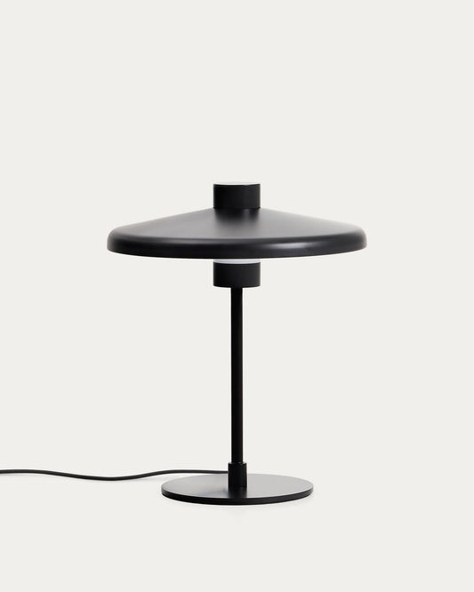 Lampada da tavolo Nuvira in metallo satinato nero