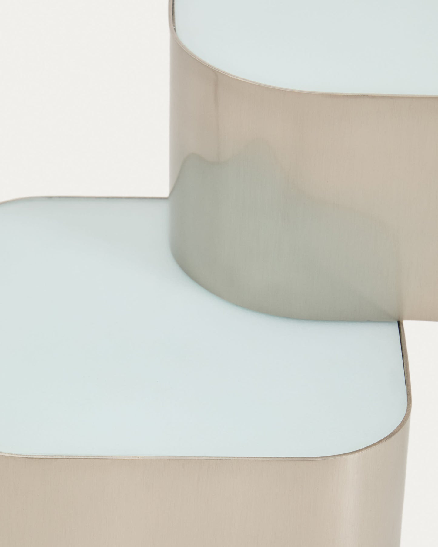 Lampada da tavolo Tandan in metallo grigio con finitura spazzolata