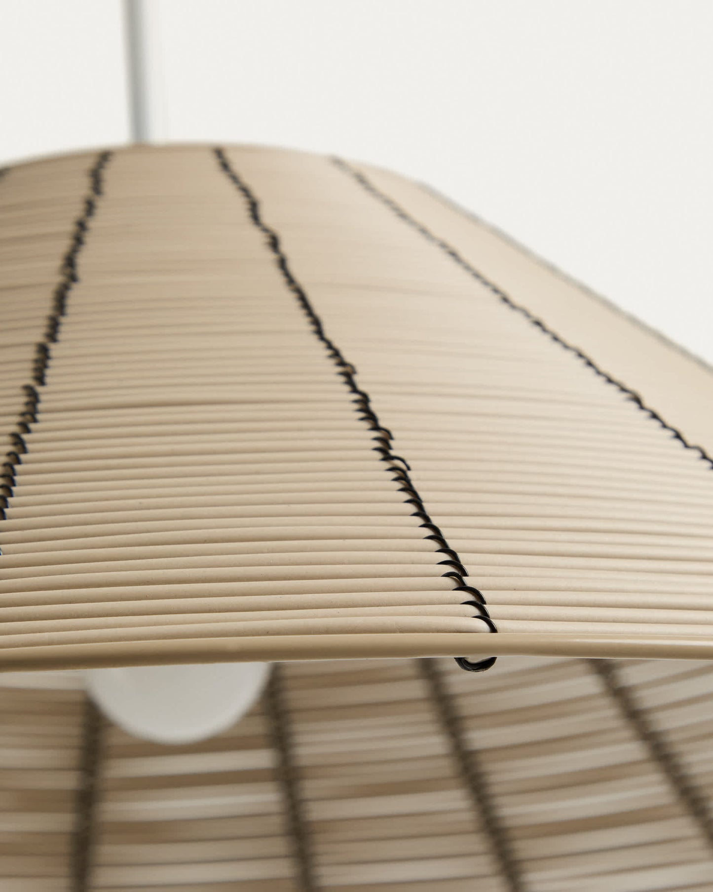 Paralume per lampada da soffitto per esterni Saranella in rattan sintetico grigio chiaro Ø 50 cm