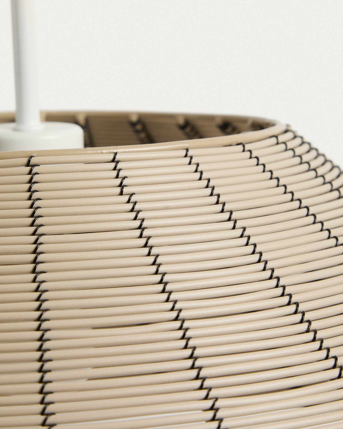 Paralume per lampada da soffitto per esterni Saranella in rattan sintetico grigio chiaro Ø 70 cm