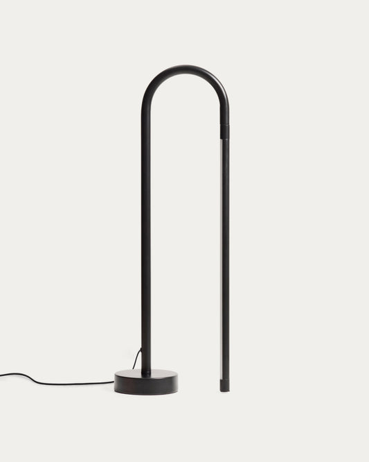 Lampada da tavolo Bow in alluminio nero