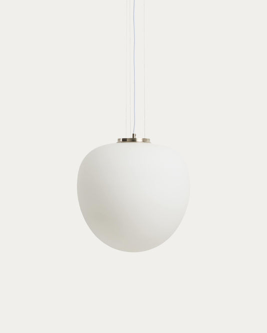 Lampada da soffitto Ardali in vetro fumé e acciaio con finitura spazzolata Ø 25 cm