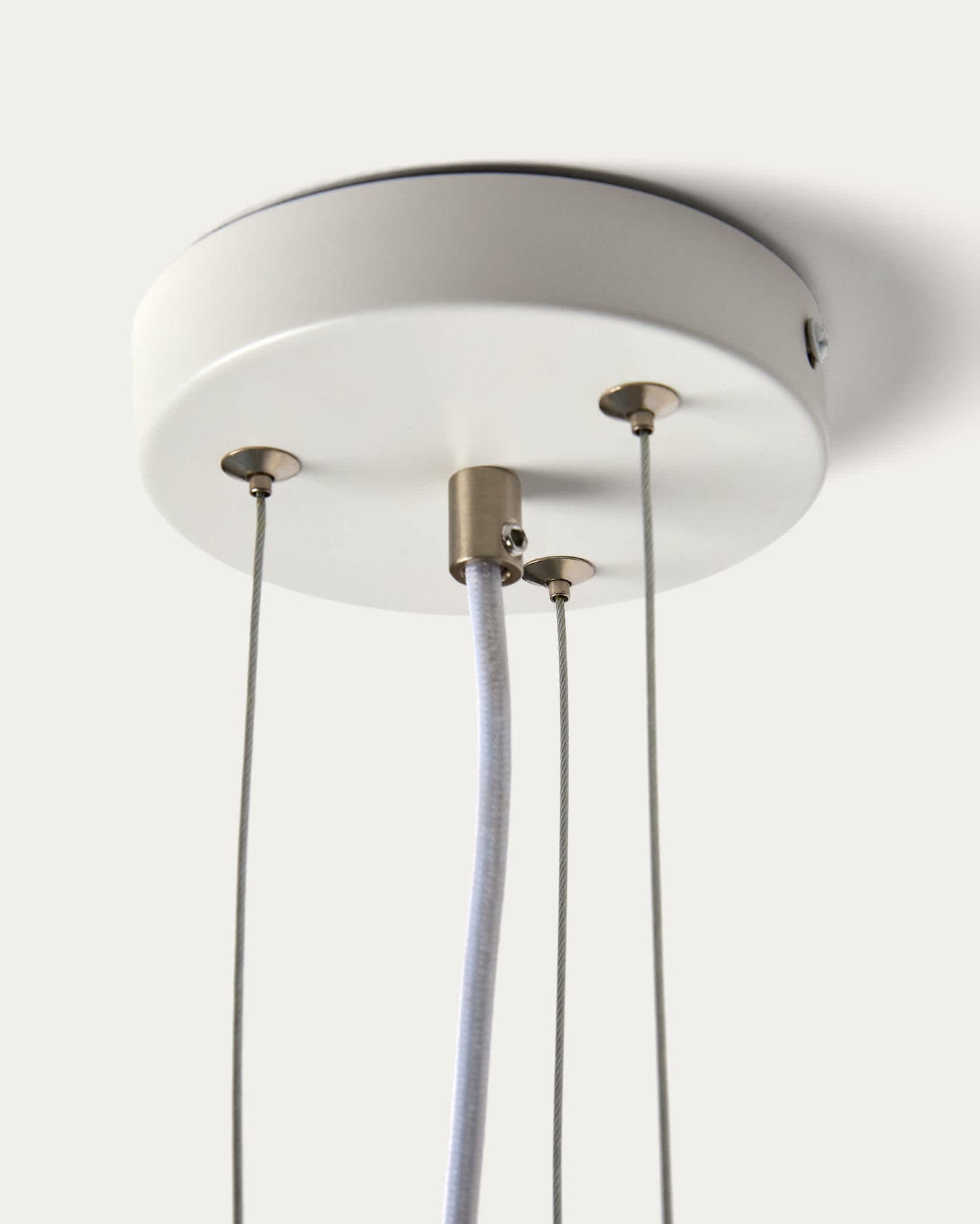Lampada da soffitto Ardali in vetro fumé e acciaio con finitura spazzolata Ø 40 cm