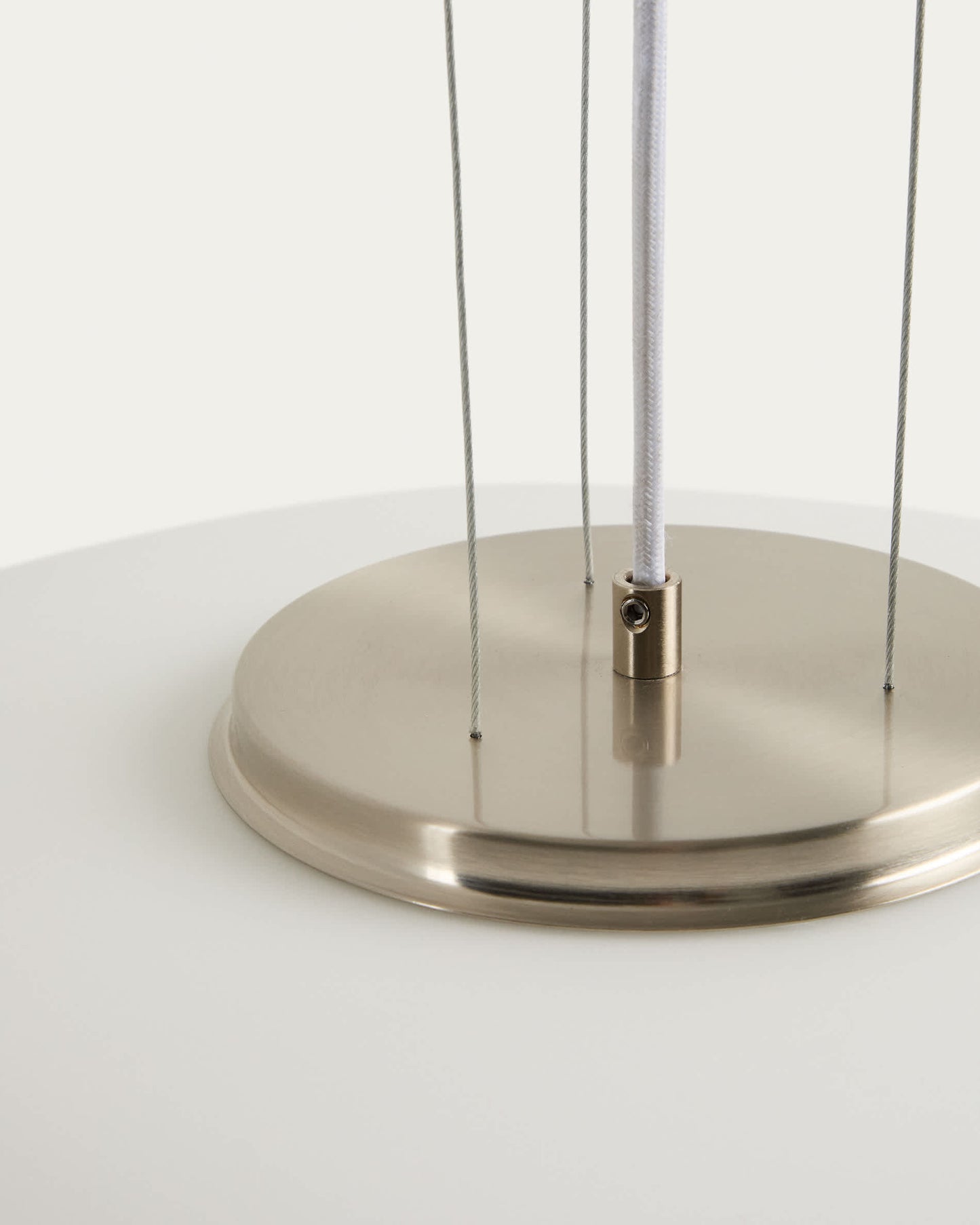 Lampada da soffitto Ardali in vetro fumé e acciaio con finitura spazzolata Ø 50 cm