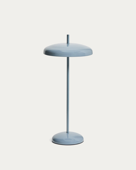 Lampada da tavolo portatile Porte in alluminio blu