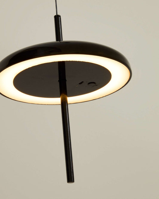Lampada da soffitto portatile Porte in alluminio nero Ø 16 cm