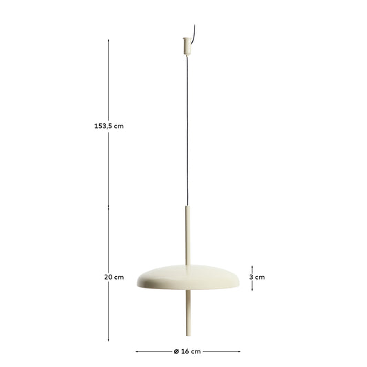 Lampada da soffitto portatile Porte in alluminio grigio chiaro Ø 16 cm