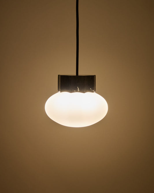 Lampada da soffitto Idela in vetro fumé e marmo nero Ø 15 cm