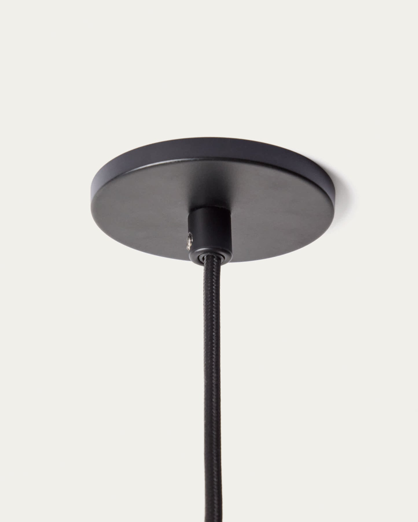Lampada da soffitto Idela in vetro fumé e marmo nero Ø 26 cm
