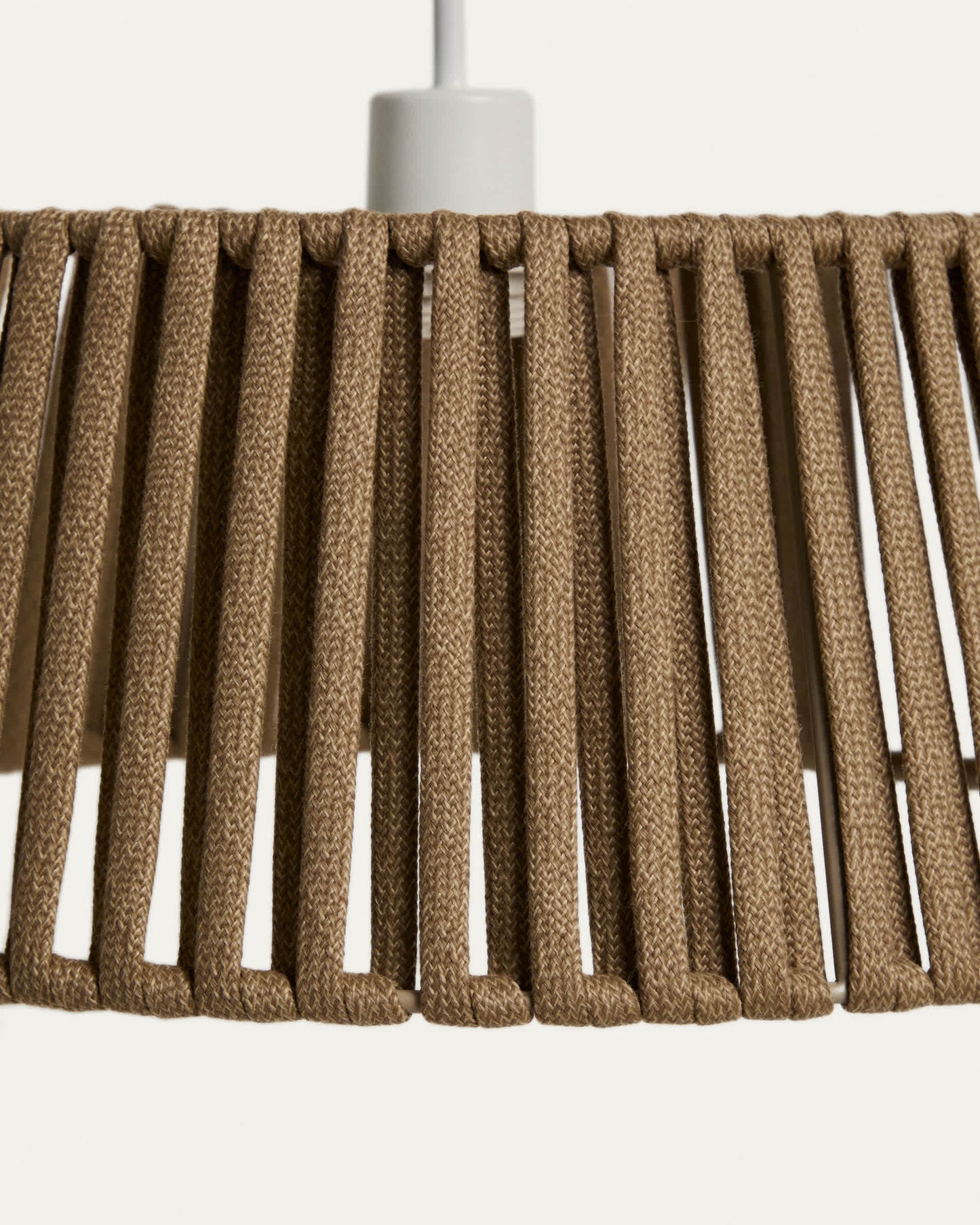 Paralume per lampada da soffitto Aldet in corda piatta beige Ø 46 cm