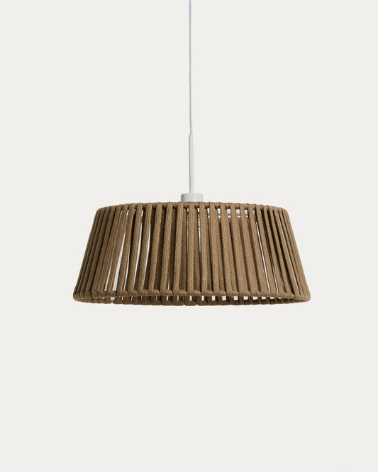 Paralume per lampada da soffitto Aldet in corda piatta beige Ø 46 cm